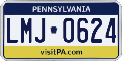 PA license plate LMJ0624