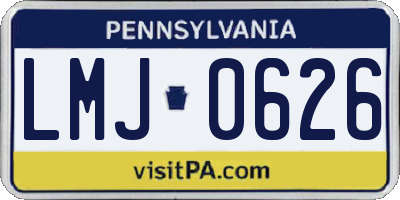 PA license plate LMJ0626