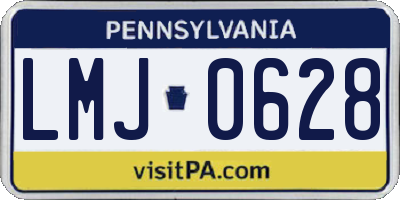 PA license plate LMJ0628