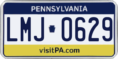 PA license plate LMJ0629