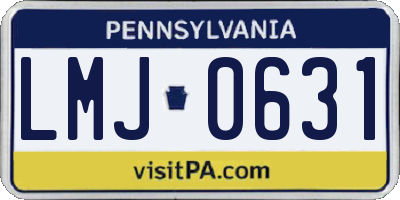 PA license plate LMJ0631