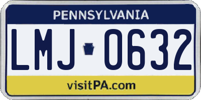 PA license plate LMJ0632