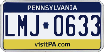 PA license plate LMJ0633