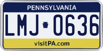 PA license plate LMJ0636