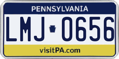 PA license plate LMJ0656