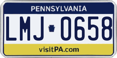 PA license plate LMJ0658