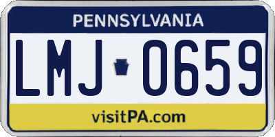 PA license plate LMJ0659