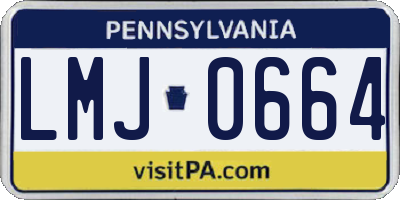 PA license plate LMJ0664