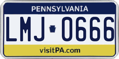 PA license plate LMJ0666