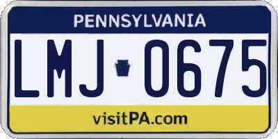 PA license plate LMJ0675