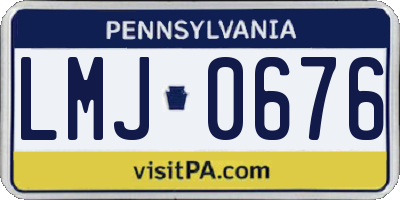 PA license plate LMJ0676
