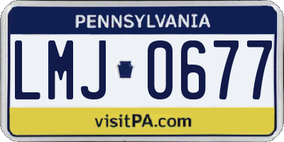 PA license plate LMJ0677