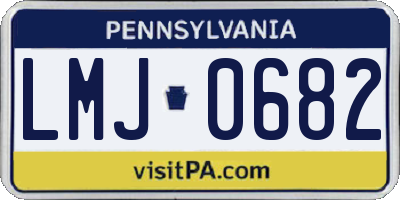 PA license plate LMJ0682
