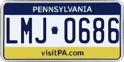 PA license plate LMJ0686