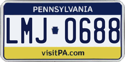 PA license plate LMJ0688