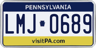 PA license plate LMJ0689