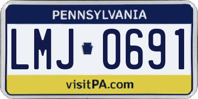 PA license plate LMJ0691