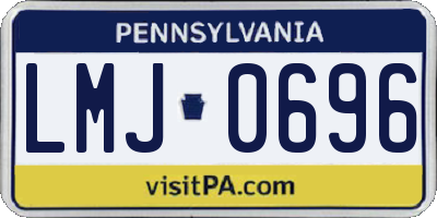PA license plate LMJ0696