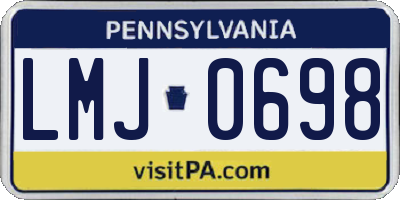 PA license plate LMJ0698