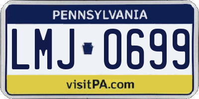 PA license plate LMJ0699