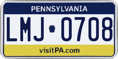 PA license plate LMJ0708