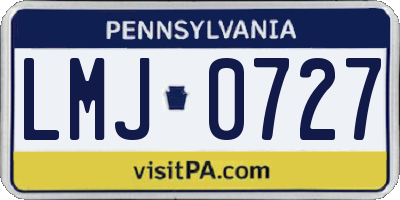 PA license plate LMJ0727