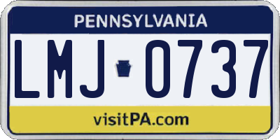 PA license plate LMJ0737