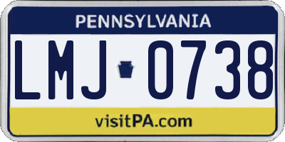 PA license plate LMJ0738