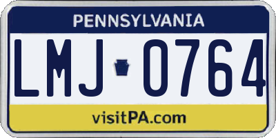 PA license plate LMJ0764