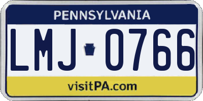 PA license plate LMJ0766