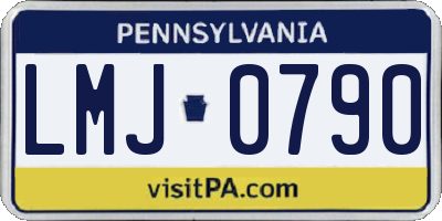 PA license plate LMJ0790