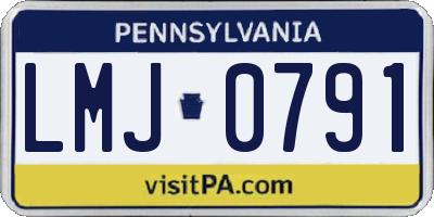 PA license plate LMJ0791