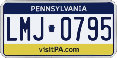 PA license plate LMJ0795