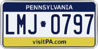 PA license plate LMJ0797