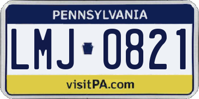 PA license plate LMJ0821
