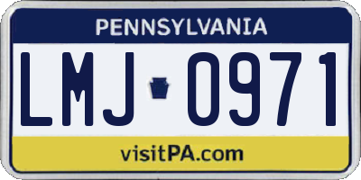 PA license plate LMJ0971