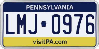 PA license plate LMJ0976