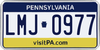 PA license plate LMJ0977