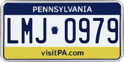 PA license plate LMJ0979