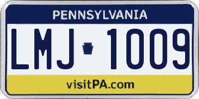 PA license plate LMJ1009