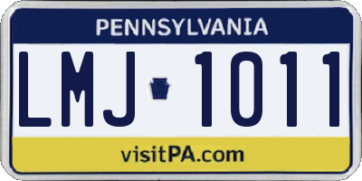 PA license plate LMJ1011