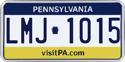 PA license plate LMJ1015