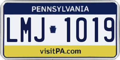 PA license plate LMJ1019