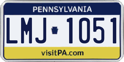 PA license plate LMJ1051