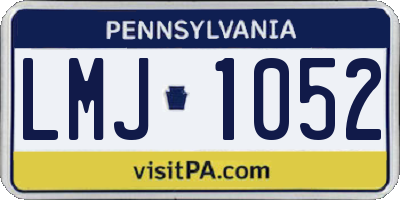 PA license plate LMJ1052
