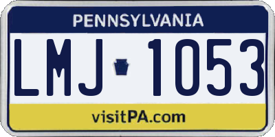 PA license plate LMJ1053