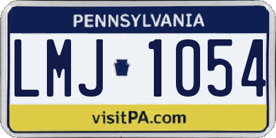 PA license plate LMJ1054