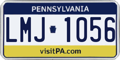 PA license plate LMJ1056