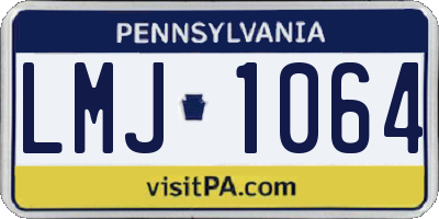 PA license plate LMJ1064