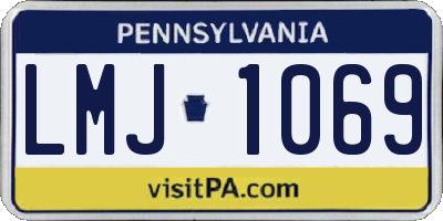 PA license plate LMJ1069